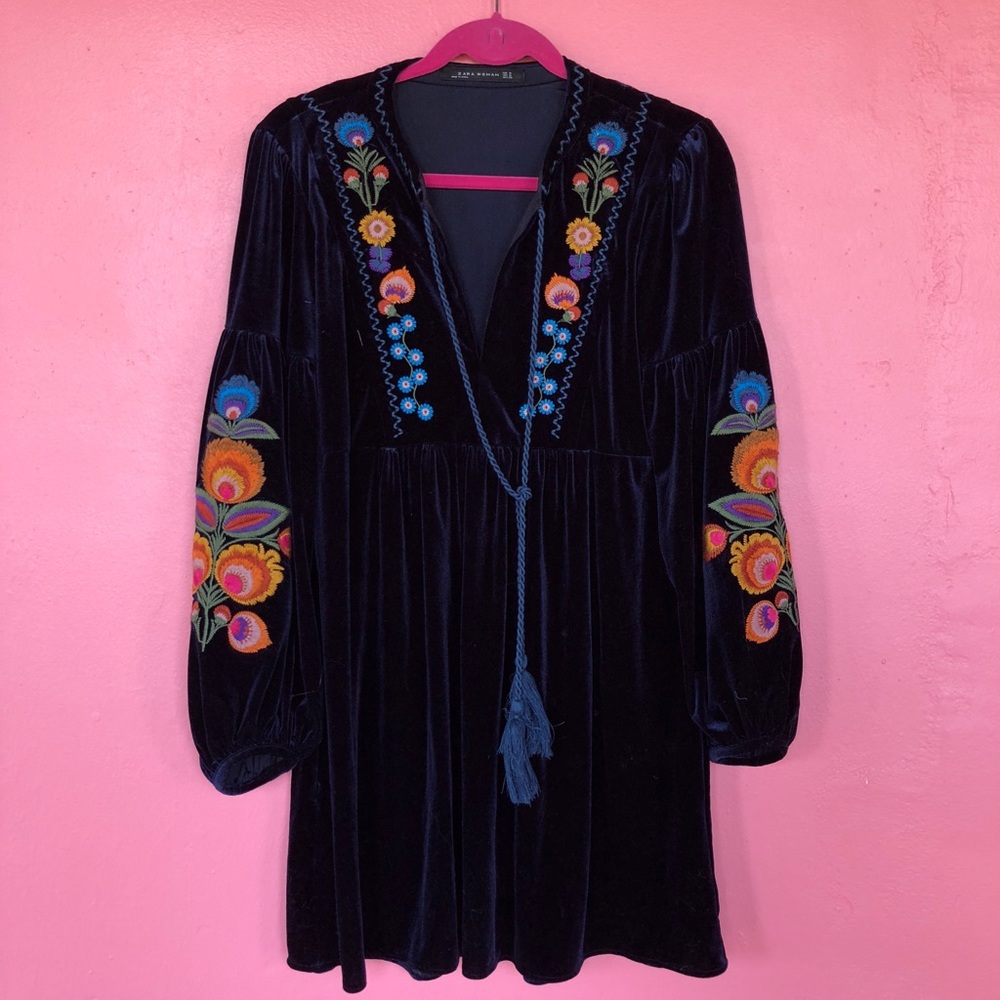 Zara Velvet Tunic Dress